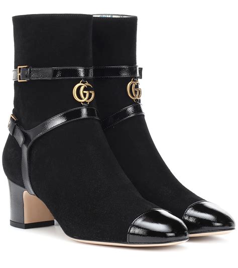 gucci black suede boots|high heel Gucci boots.